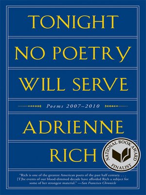 cover image of Tonight No Poetry Will Serve
